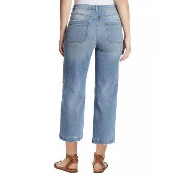 William Rast Women’s Wide Leg Crop Jeans Light Blue Bottoms Size 2/26 NWT - Picture 3 of 7